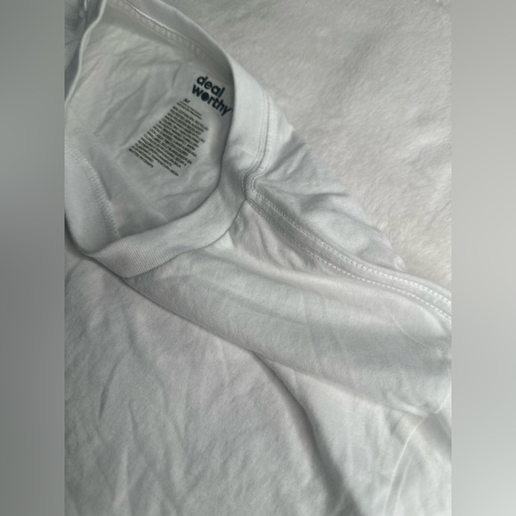 Men’s White Crew Neck Tee Ribbed Tank Tops (2 In A Pack) Size Medium New - Picture 8 of 8